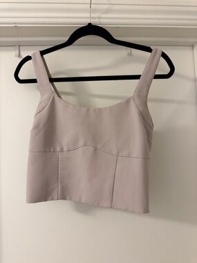 Abercrombie & Fitch Mauve Cropped Square-Neck Tank